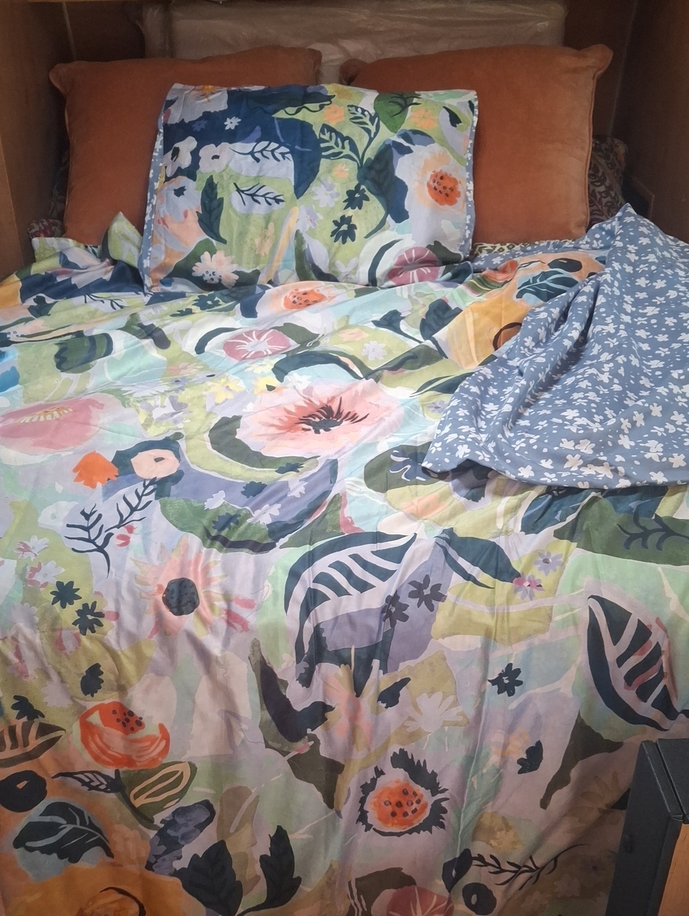 Floral Meadow Reversible Duvet Cover Set By Anthropologie - Multicolor
